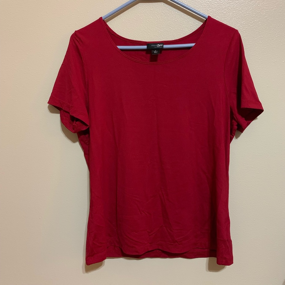 Red oversized top